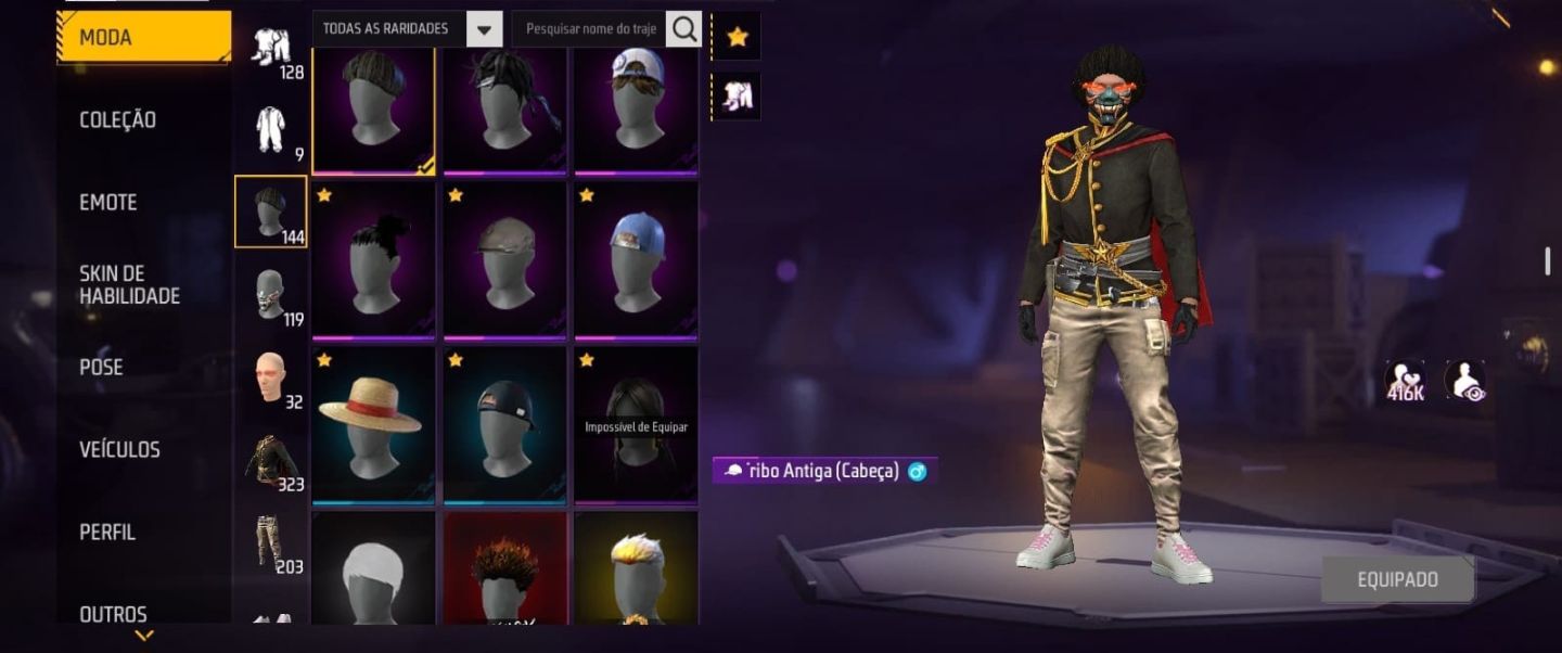 Conta free fire rara
