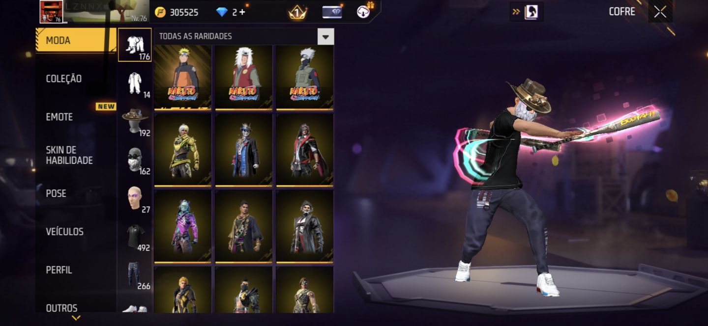 Conta gemada e antiga free fire