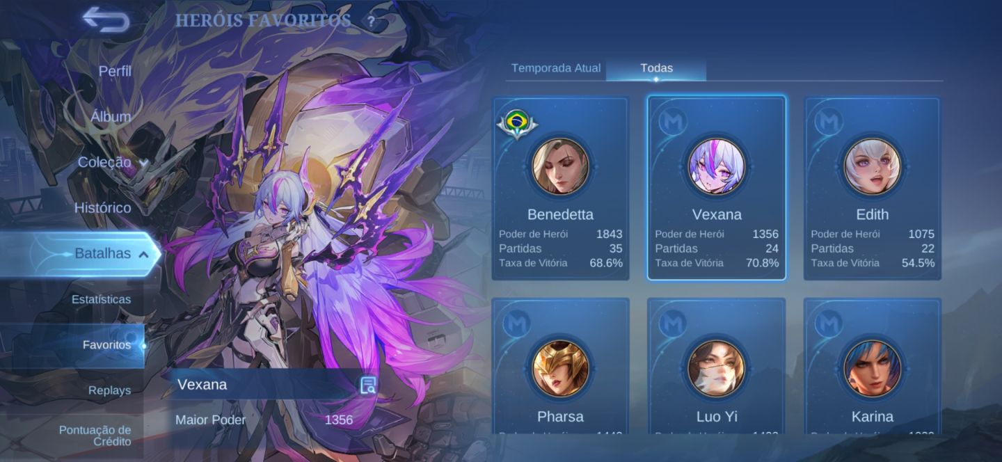 Conta mobile legends smurf mid