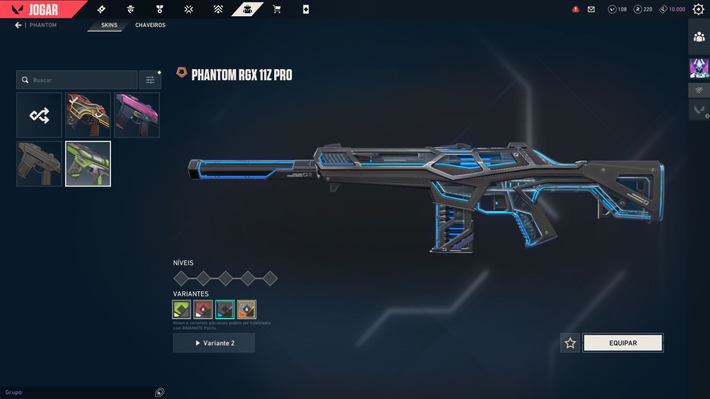 CONTA VALORANT | BUTTERFLY RGX + VANDAL RGX + PHANTOM RGX + ONI