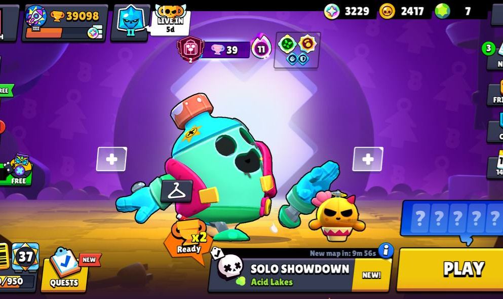 CONTA BRAWLSTAR39098 TROFÉUS75/103 BRAWLSTAR 135 SKINS - 6 LENDÁRIAS - 11 Hiper