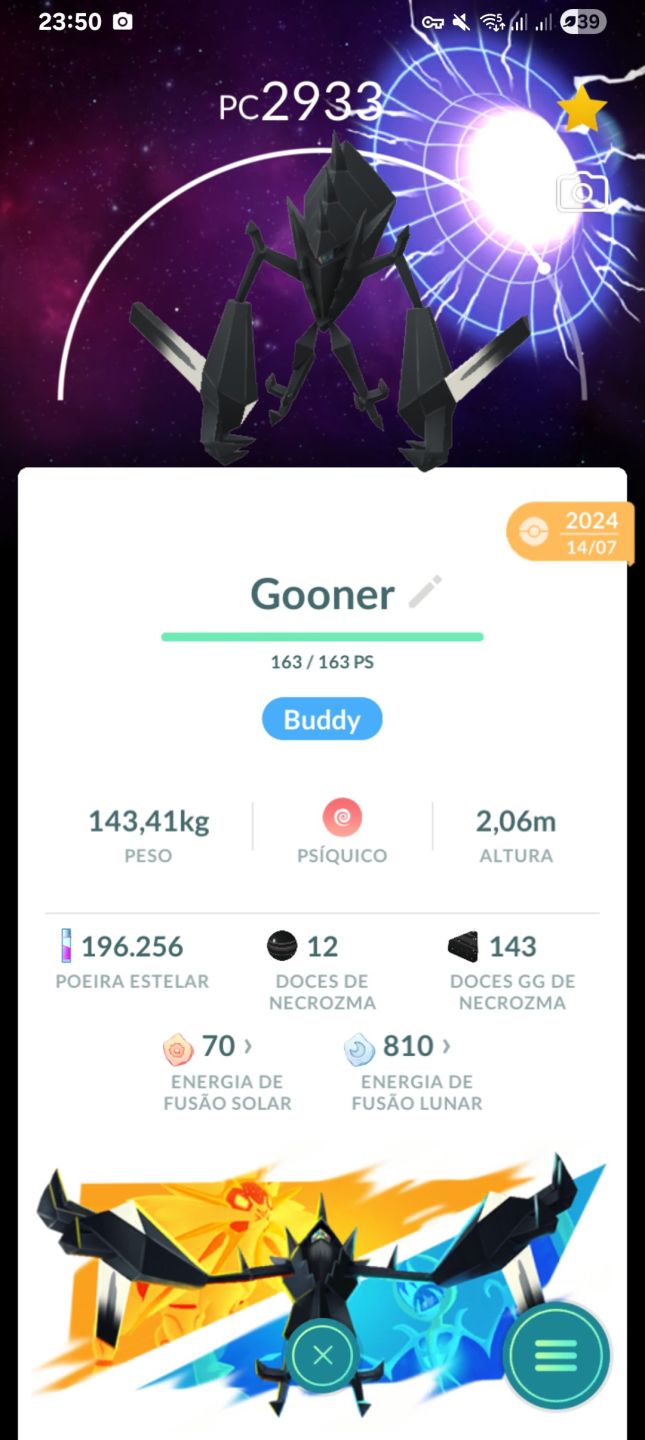 CONTA NV 47 MEW SHINY 5X NECROZMA FUNDO FENDA XURKITREE FUNDO FENDA