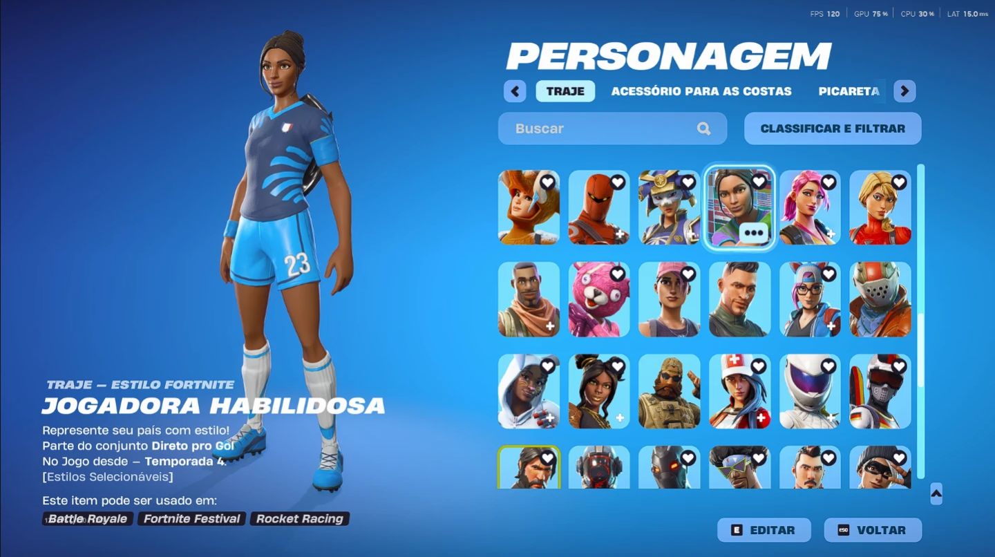 CONTA FORTNITE OG 106 SKINS | CAVALEIRO AZUL, CEIFADOR, OMEGA COMPLETA, MINTY