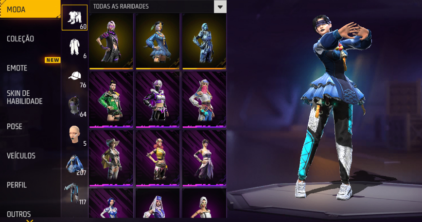 CONTA DE FREE FIRE FULL ACESSO, 8 ANOS