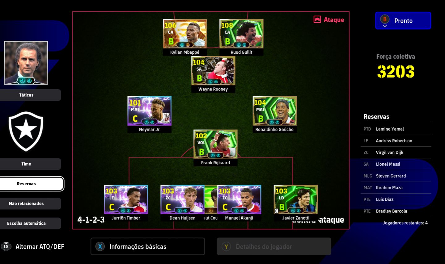 Conta eFootball Steam 3203 Força + Gullit, mbappe blitz culler, e jogos