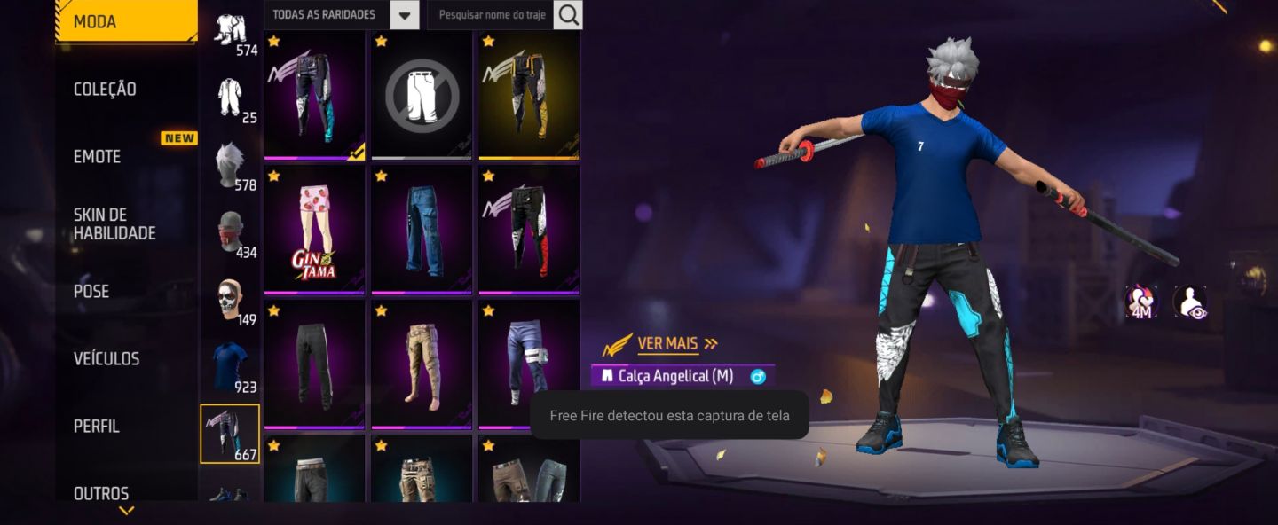 Conta gemada de free fire