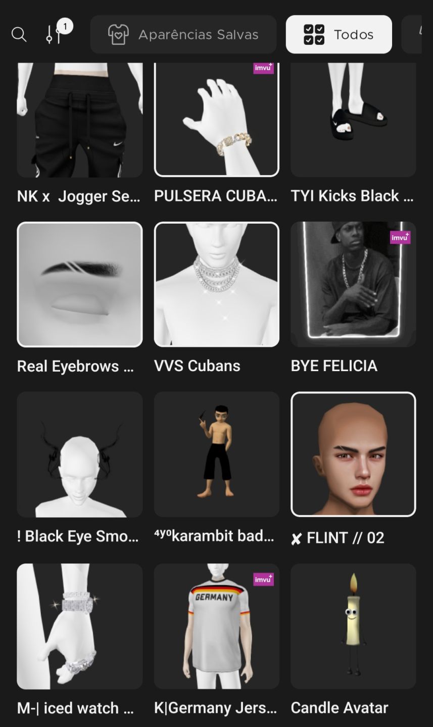 CONTA IMVU MASCULINA RICA COM MAIS DE 30 ACESSÓRIOS E VESTUÁRIO
