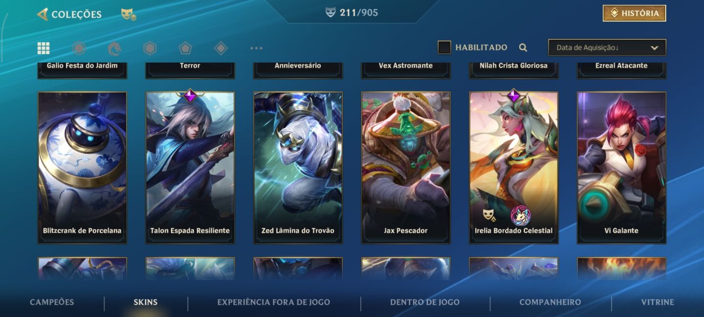 Conta wild rift 211 skin, já foi Challenger