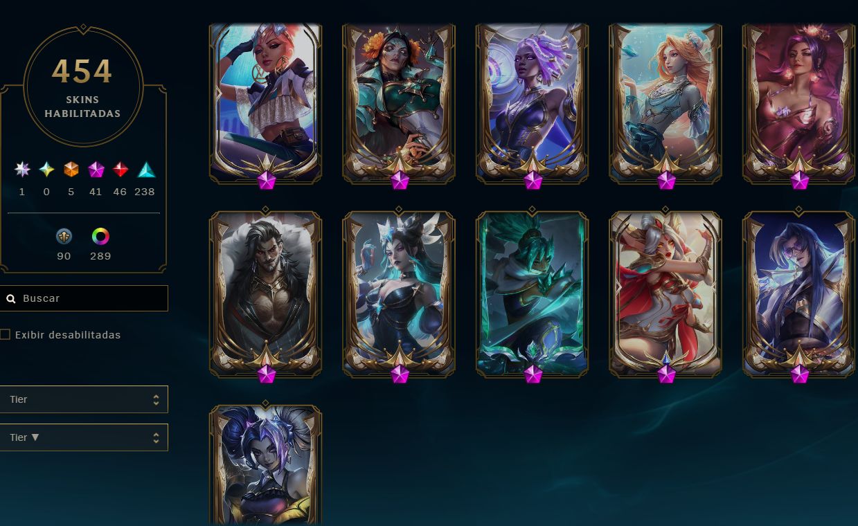 CONTA RIOT (LOL, VALORANT) contendo muuitas skins épicas lendarias e muito mais