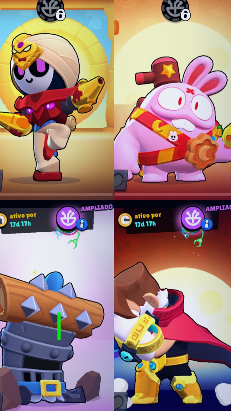 Conta Brawl Stars, antiga e com diversas skins raras