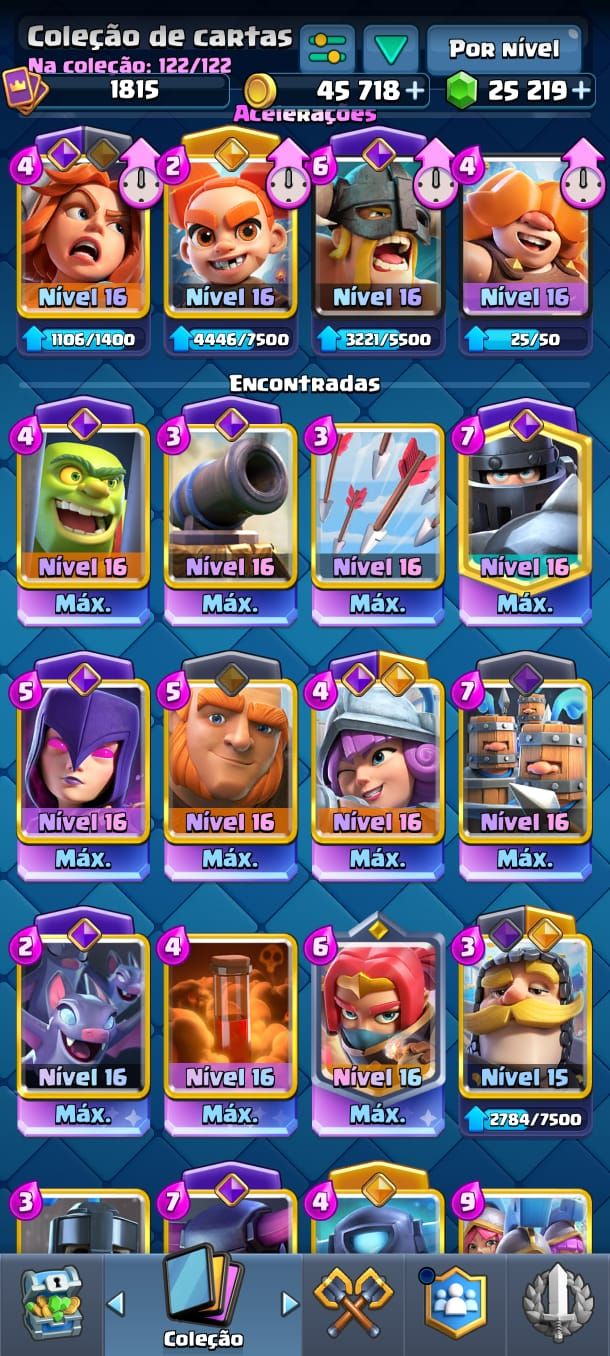 Conta Clash Royale, 12500 de Troféu, Mais de 24mil em gema.