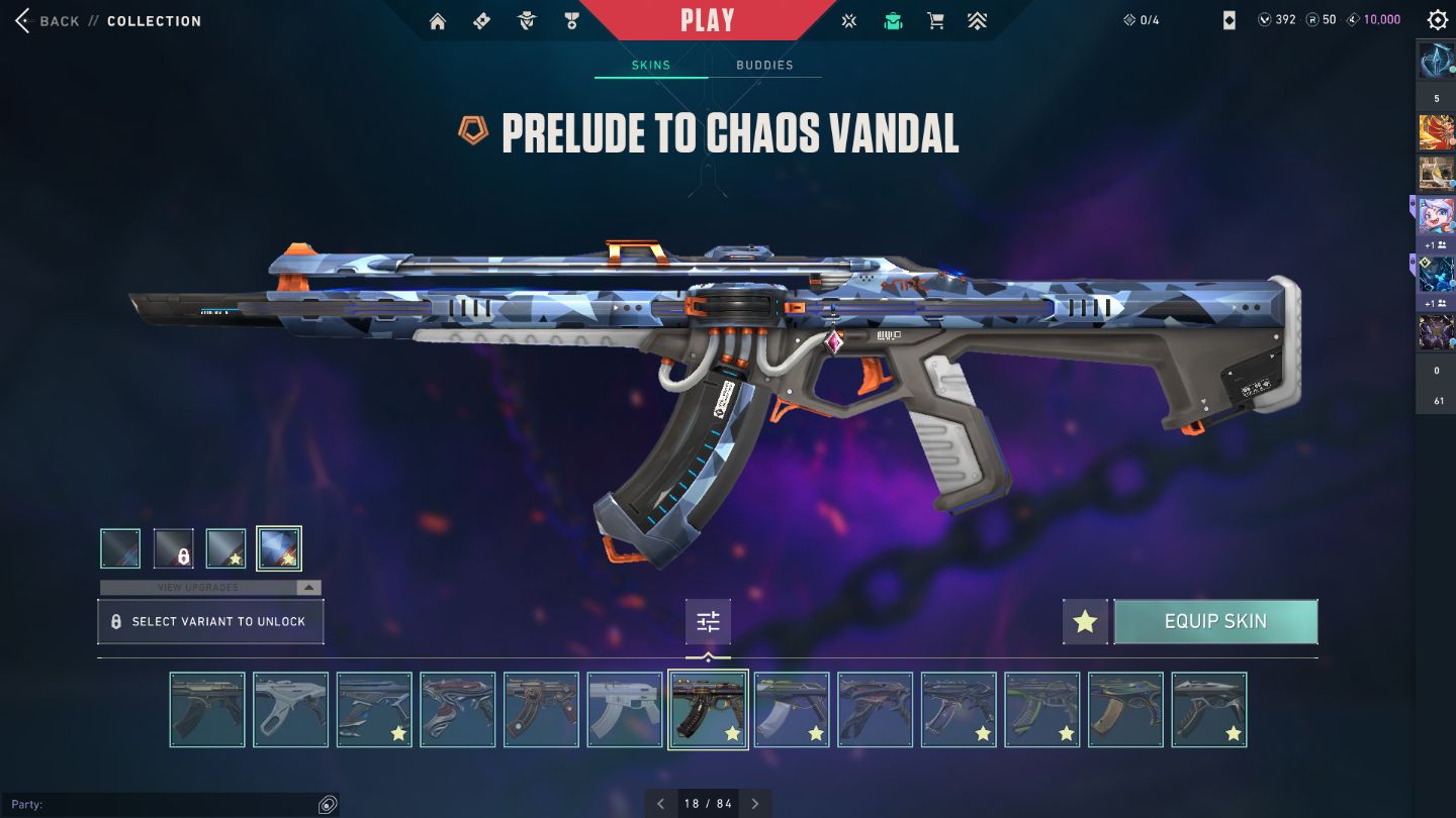 CONTA VALORANT NV446 ( PHANTOM CHAMPIONS + FACA LOCK IN + MUITAS SKINS)