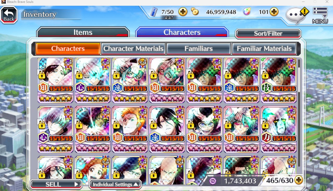 Conta Bleach Brave souls Focada em Guild Quest