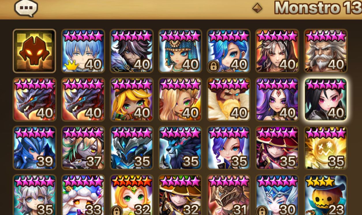 Conta de Summoners War intermediária. 2 LD5 LEONA E SELESTARA