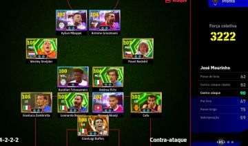 CONTA EFOOTBALL STEAM TOP - MBAPPE SHOW TIME+PIRLO+ SNEIJDER BLITZ+BUFFON E ++