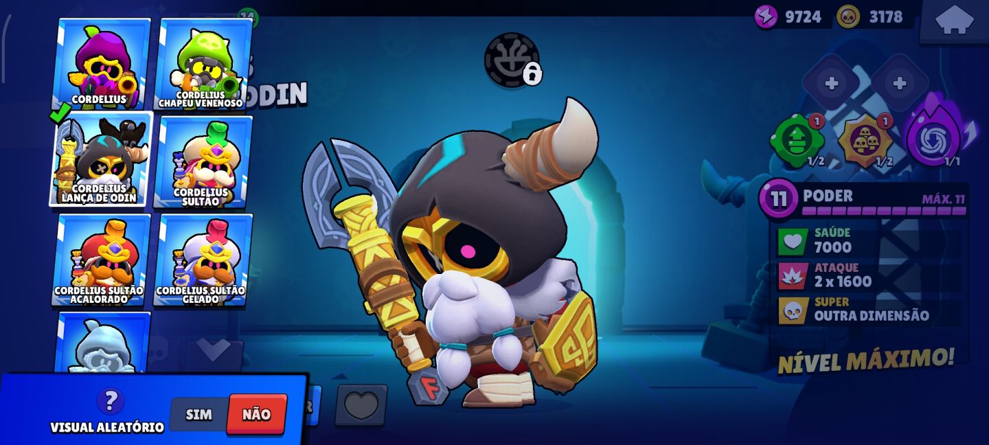 Conta Brawl Stars Completa 57k+ | Corvo Robô Sombrio | Cordelius Odin