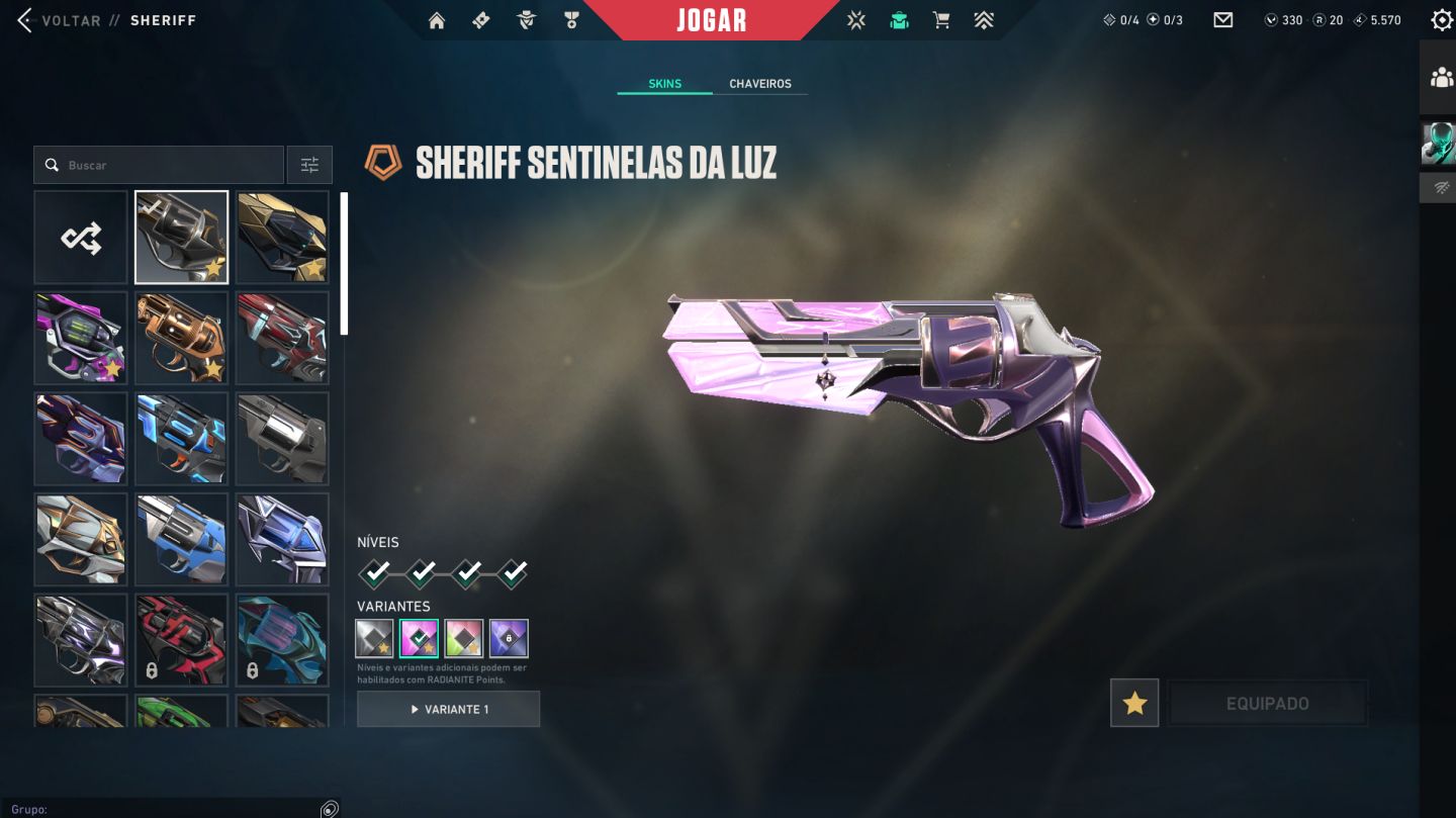 Conta Valorant imortal, level 192, skin champions 25 entre outras skins!