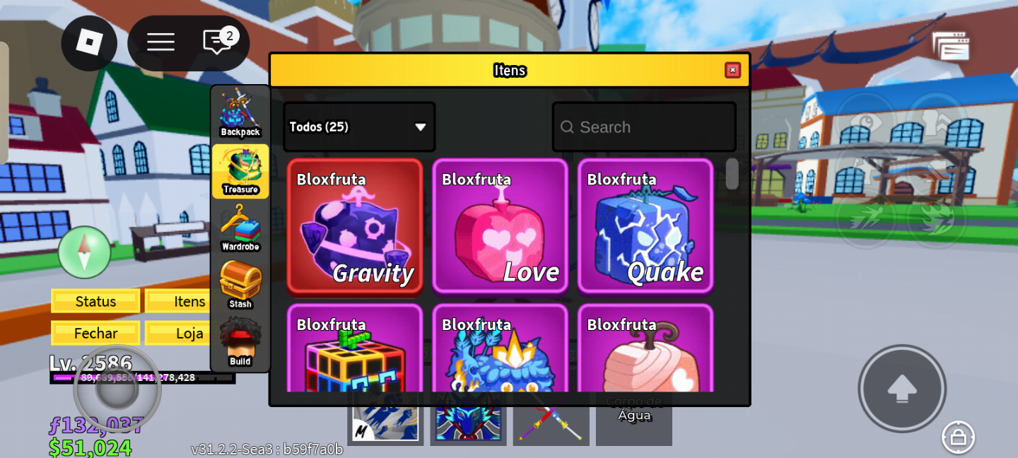 Conta Blox Fruits (LVL 2586)