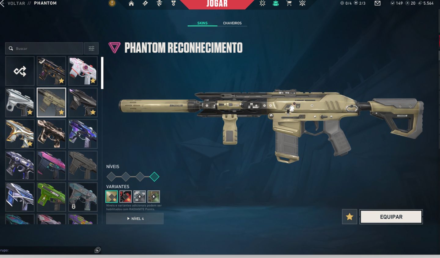 Conta valorant varias skins ex imo 2