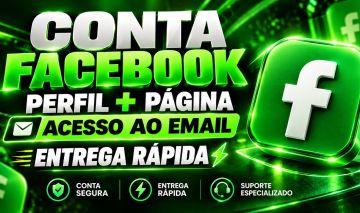 CONTA FACEBOOK I PG I 2FA (acesso ao email) ENTREGA AUTOMATICA