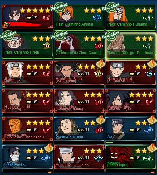 CONTA NARUTO ONLINE | 1KK+ FORÇA | TOP 33 | 418 DIAS MEDALHA| MADARA4S +HASHI 4S