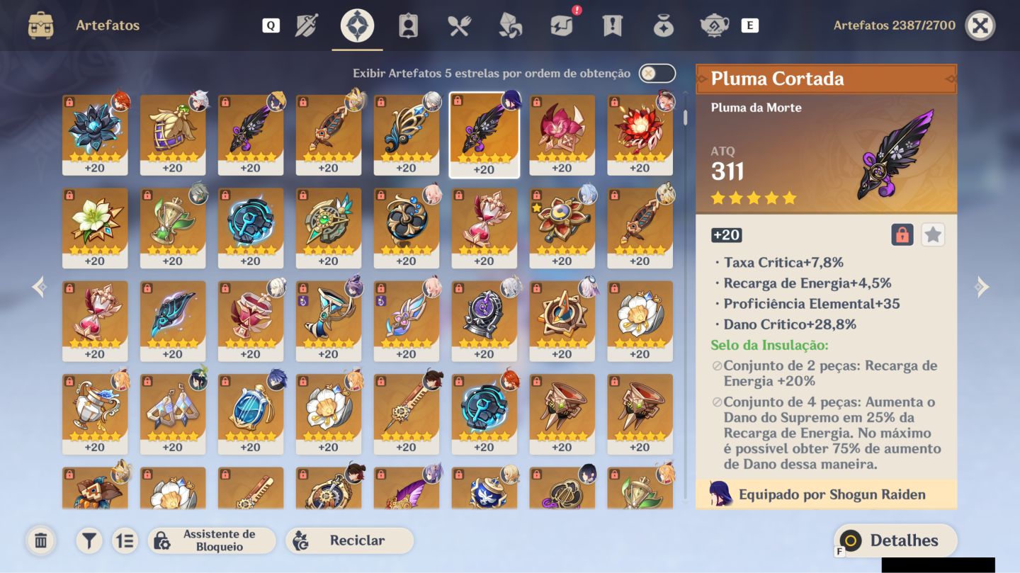 Conta Endgame | 39 Personagens T5 - 37 armas T5 (Columbina C2 + Odette C2 etc)