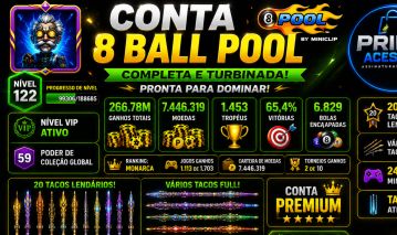 CONTA 8 BALL POOL COMPLETA E TURBINADA! PRONTA PARA DOMINAR!
