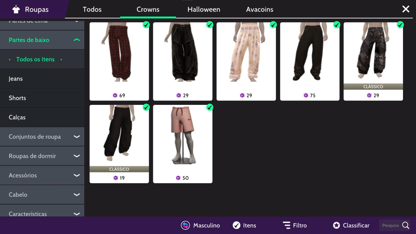 CONTA MASCULINA AVAKIN LIFE LvL 34