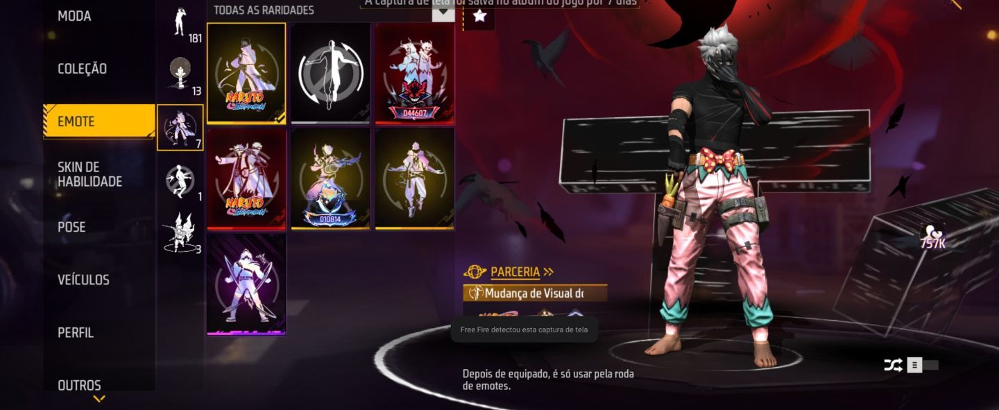 CONTA FREE FIRE (FF) FULLZONA 15 EVOS, 12 PUNHOS, UMP E XM8 ATT (NÃO É A ROXA)