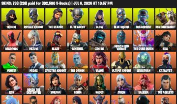 793 Skins|IKONIK|O Ceifador|Cavaleiro Real |+alteração de e-mail disponível(FA)
