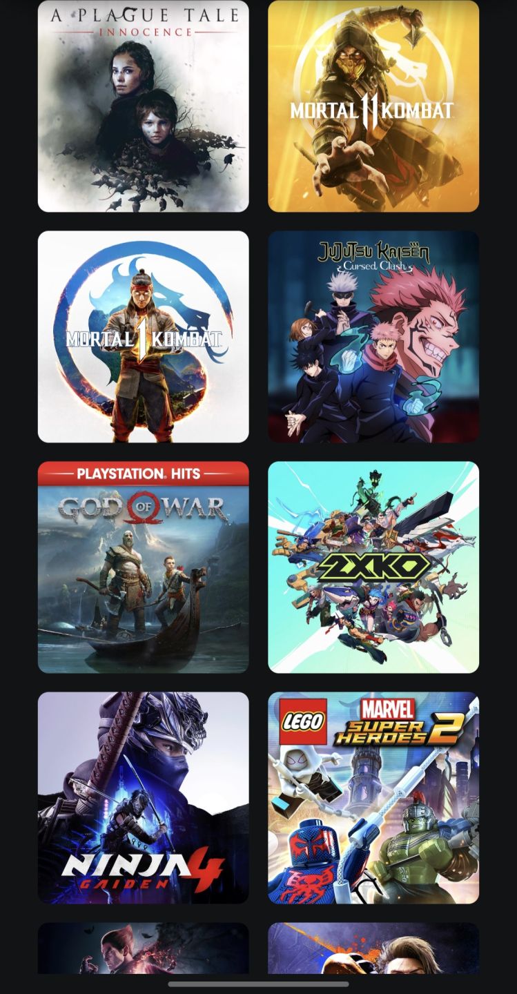 Conta top focando em ps5
