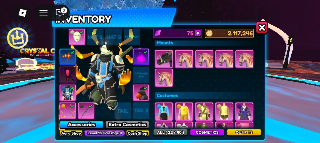 Contas World Zero Lv 150 Prestígio 4