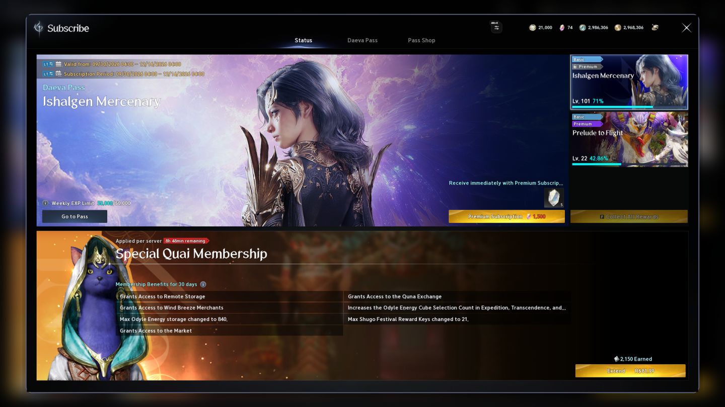 AION 2 | CLÉRIGO 2725 GS / 150K CP | ISRAPHEL ASMODIAN | GLOBAL | SHUGO BR