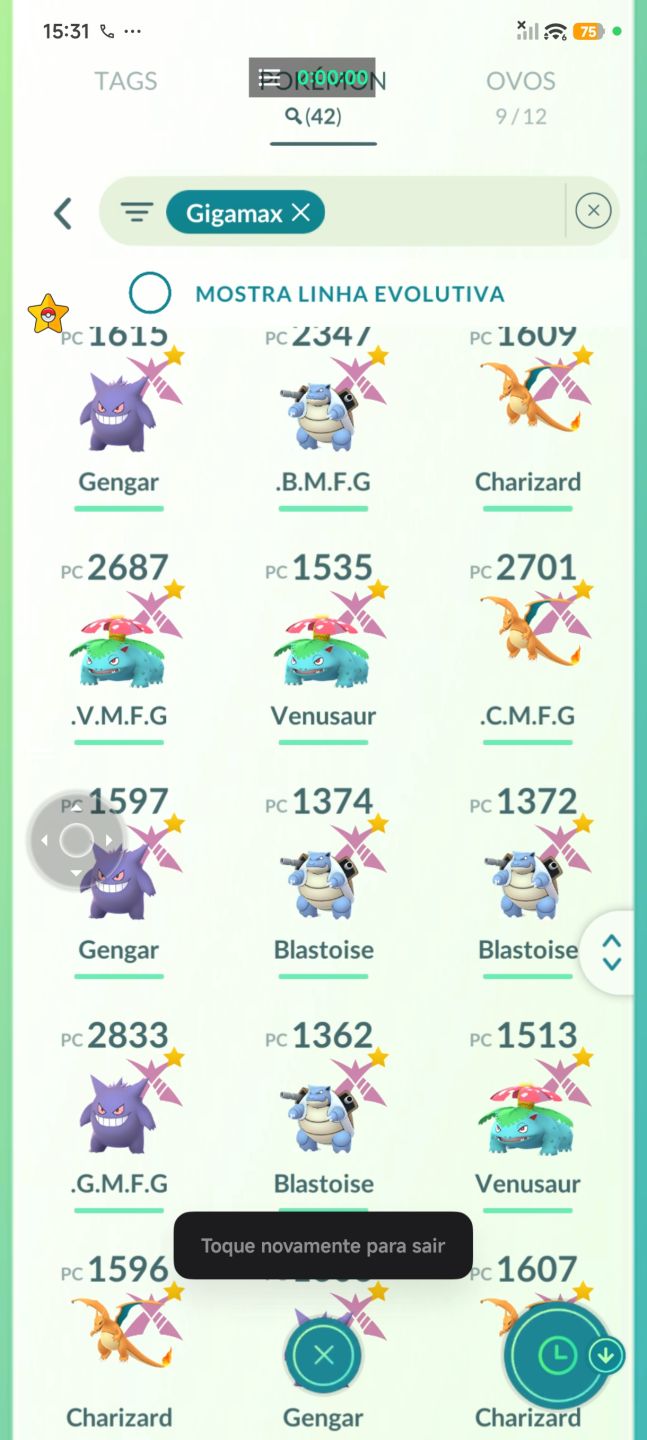 Venda de gigamax e dinamax, gigamax shiny e dinamax lendário e muito mais