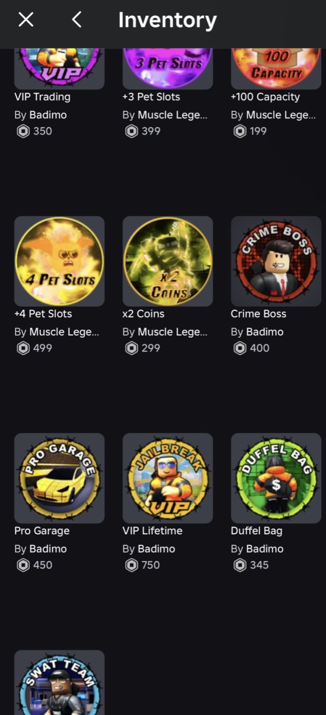 ROBLOX COM 6.6 MILHÕES DE INVENTARIO + TODAS AS GAMEPASS DO JAILBREAK