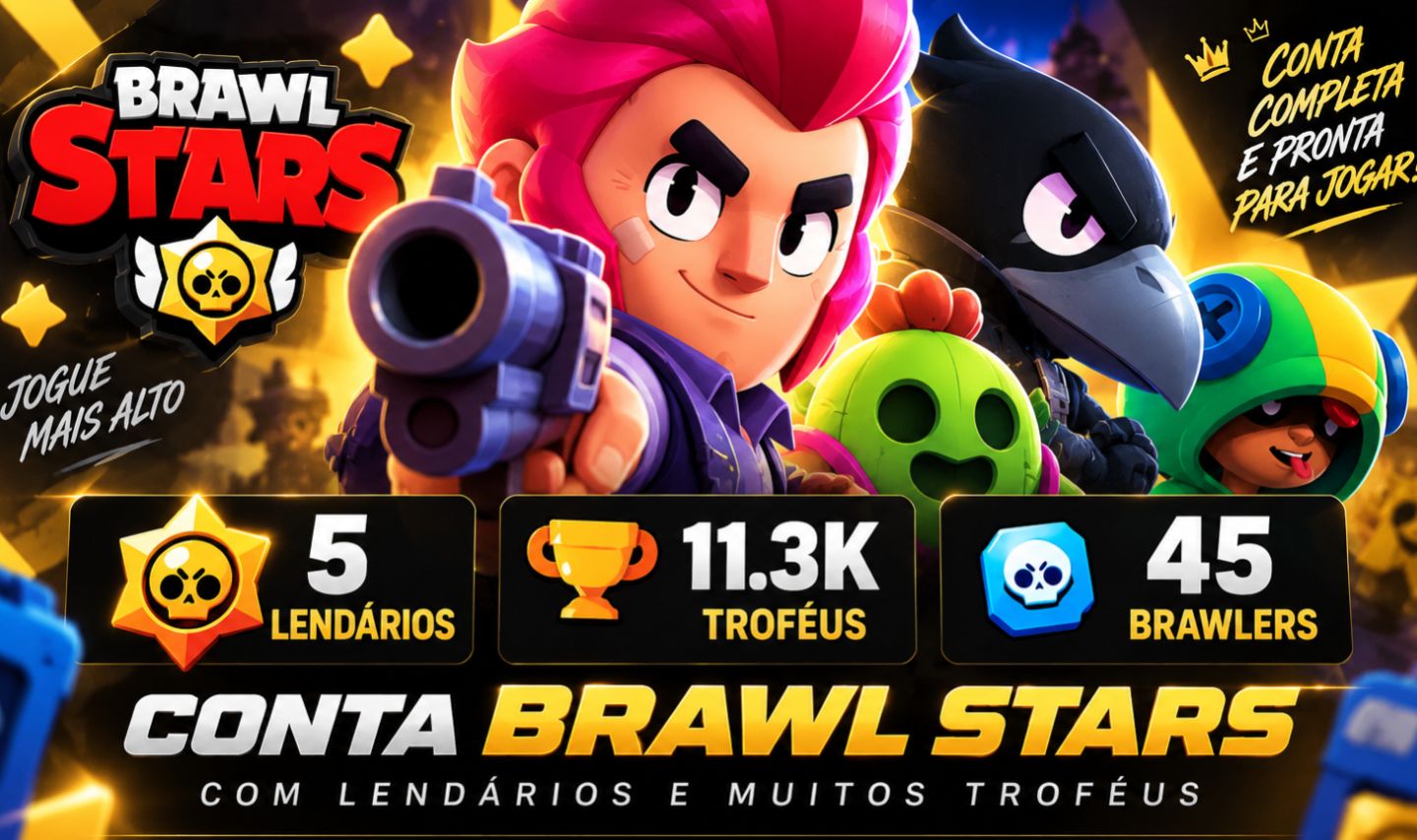 5 LENDÁRIOS | 11.3K TROFÉUS | 45 BRAWLERS | CONTA BRAWL STARS