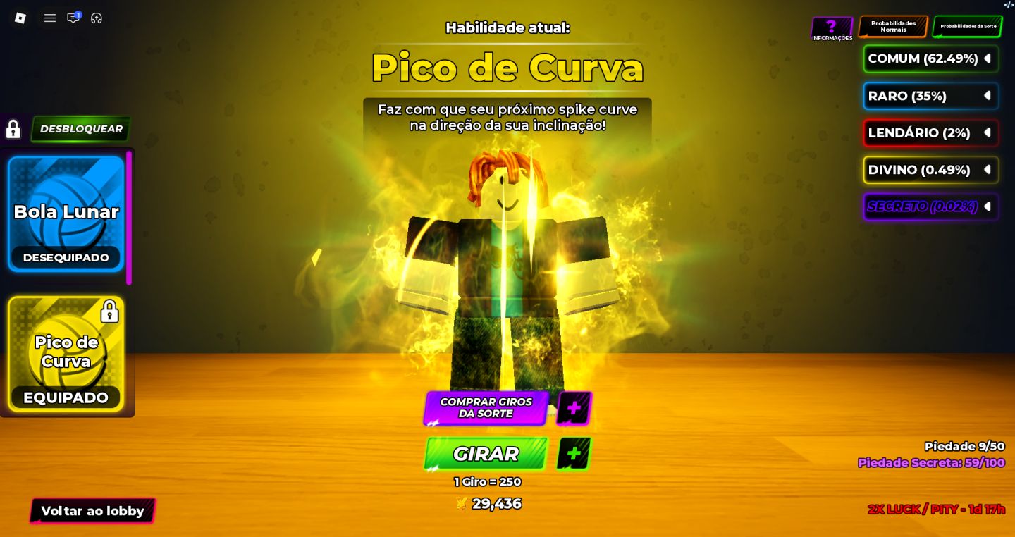 (Riku, Taichou e Roketto e conta maior de 18) Conta de Volleyball Legends