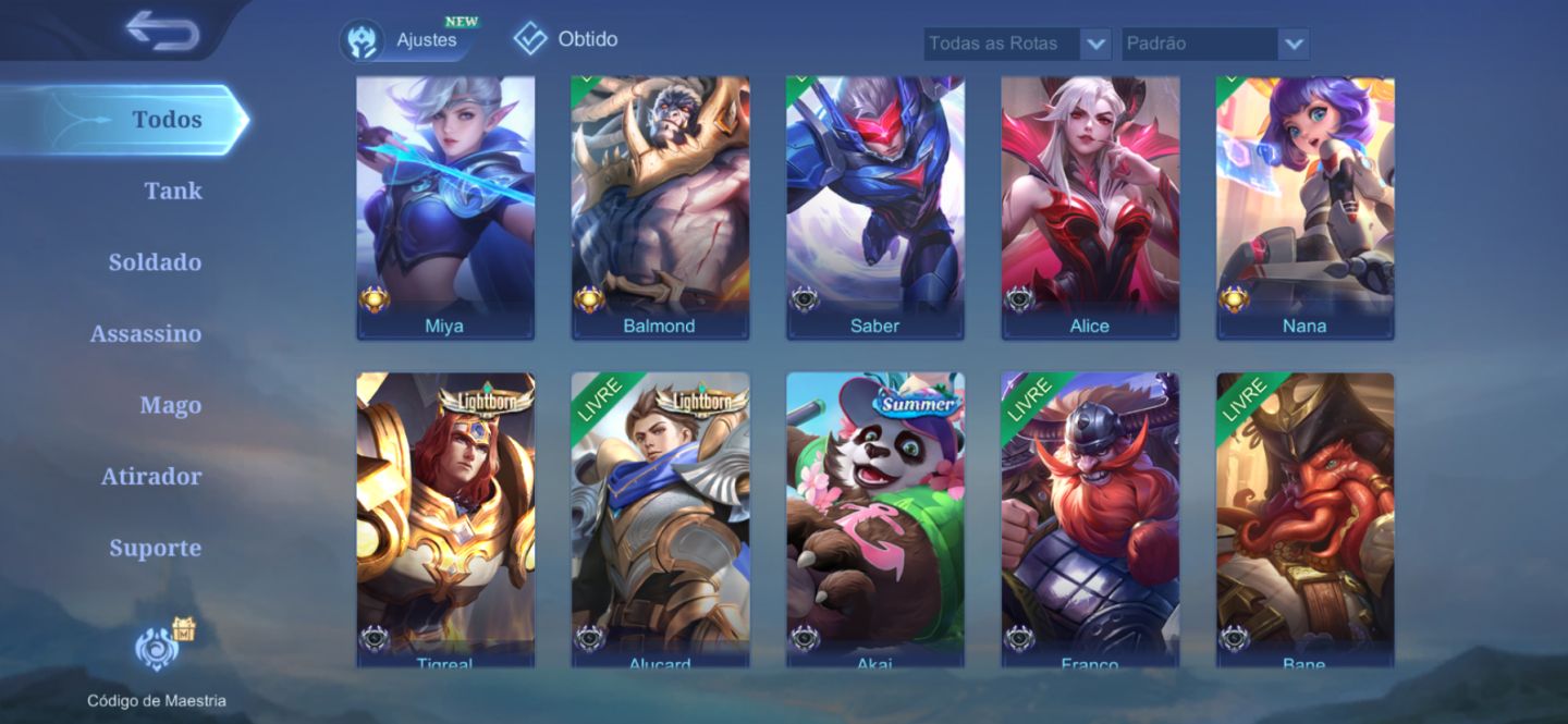 Conta móbile Legends,boa p n começar do zero e tbm n ter nd