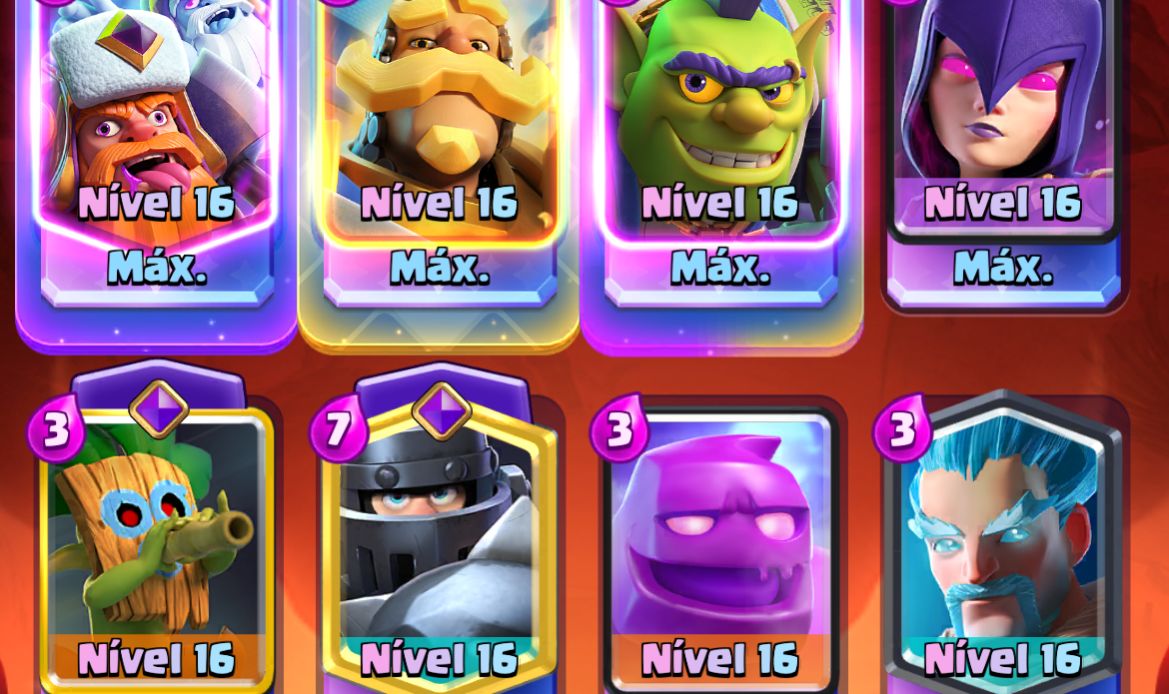 Clash Royale | 12k+ Troféus | Torre 16 MAX | 5K Gemas | Todas as Cartas