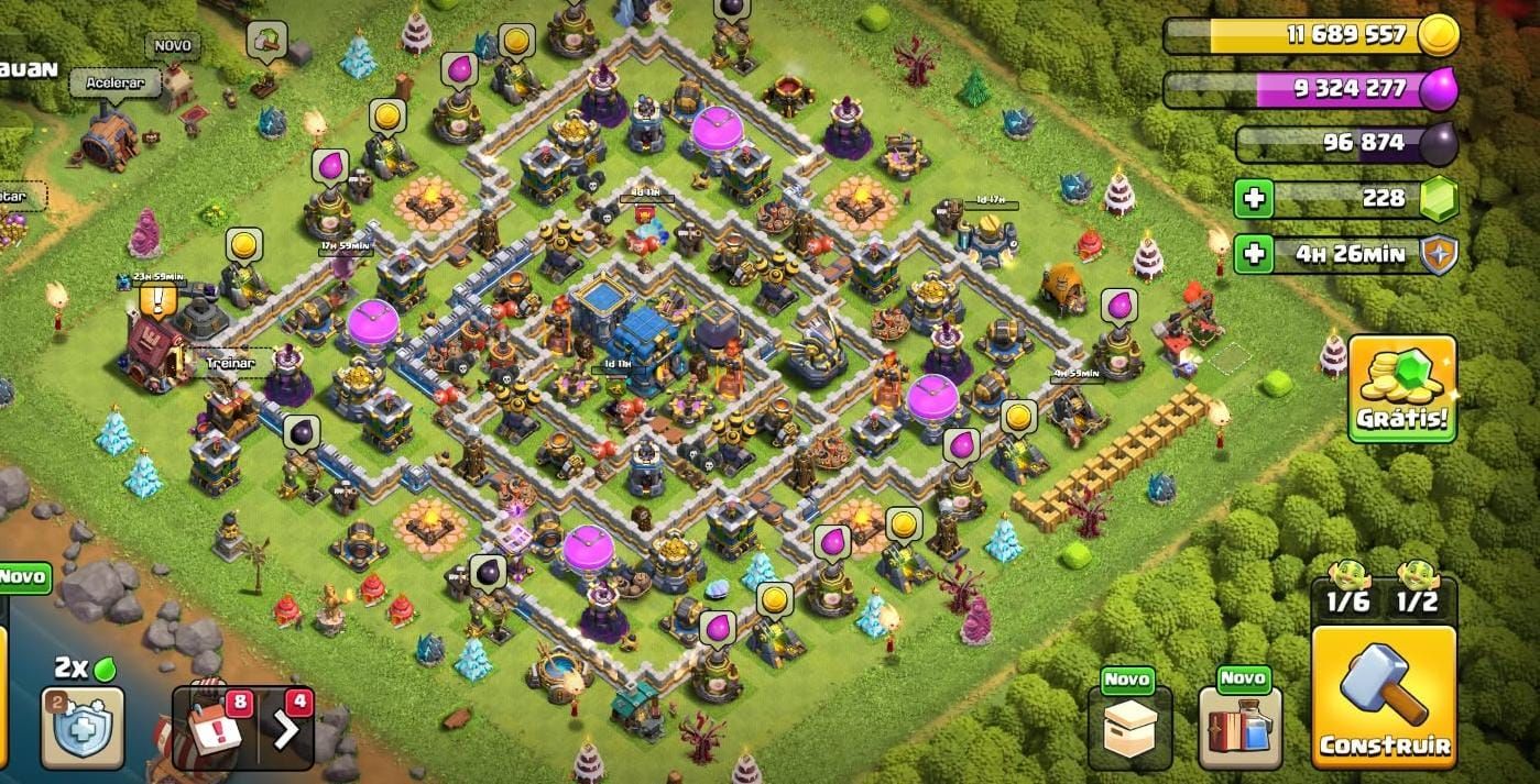 CONTA DE CLASH OF CLANS CV13/CV TH13 + CV12 | NÍVEL 114 | BASE EVOLUÍDA À VENDA