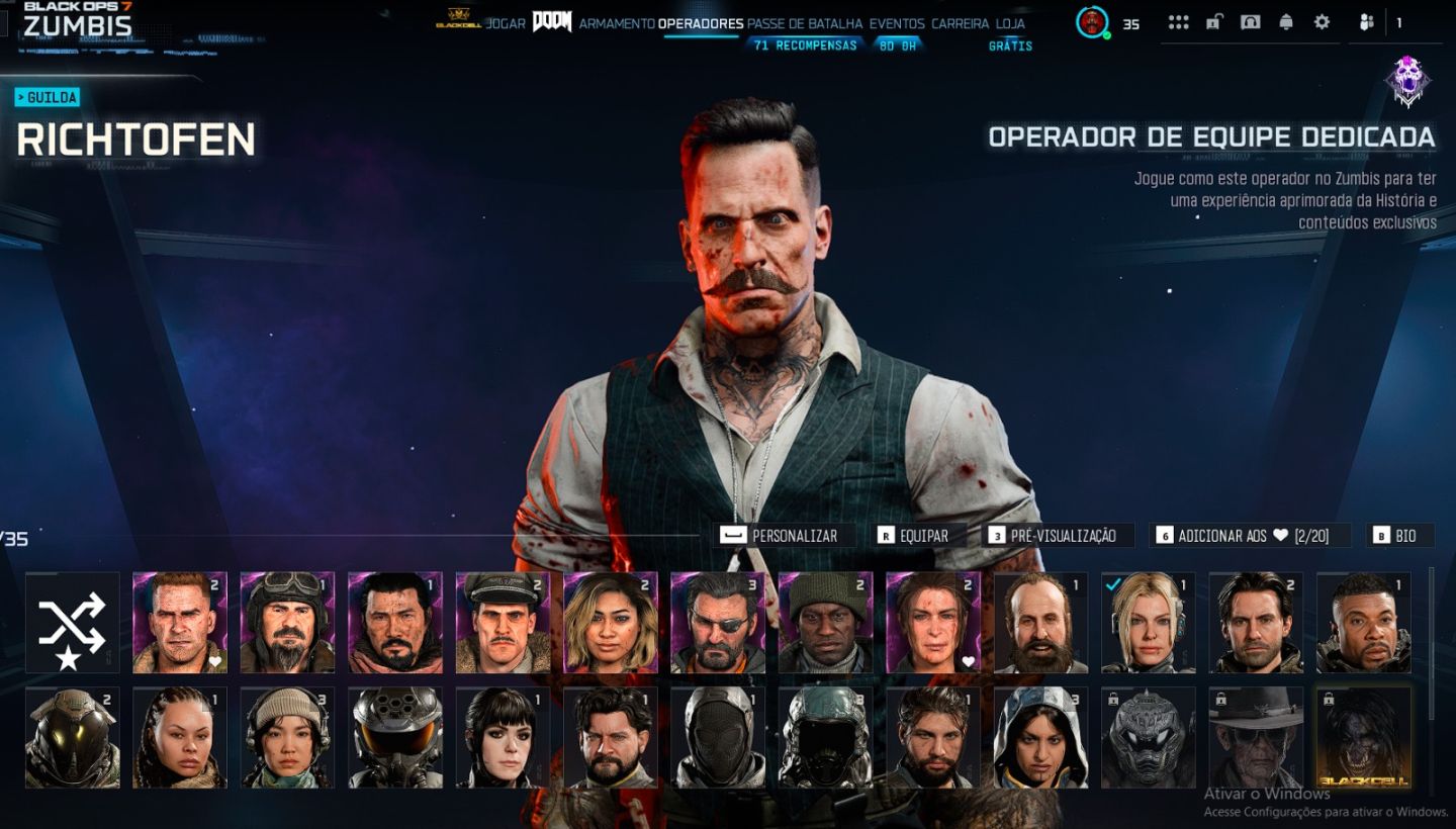 Conta Bo7 + Warzone Prestígio 10 Lvl-60