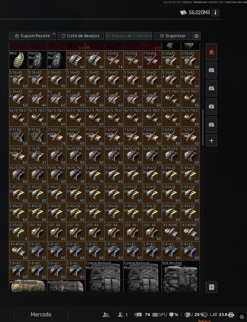 [PC]CONTA ARENA BREAKOUT INFINITE 57M / 121M DE STASH