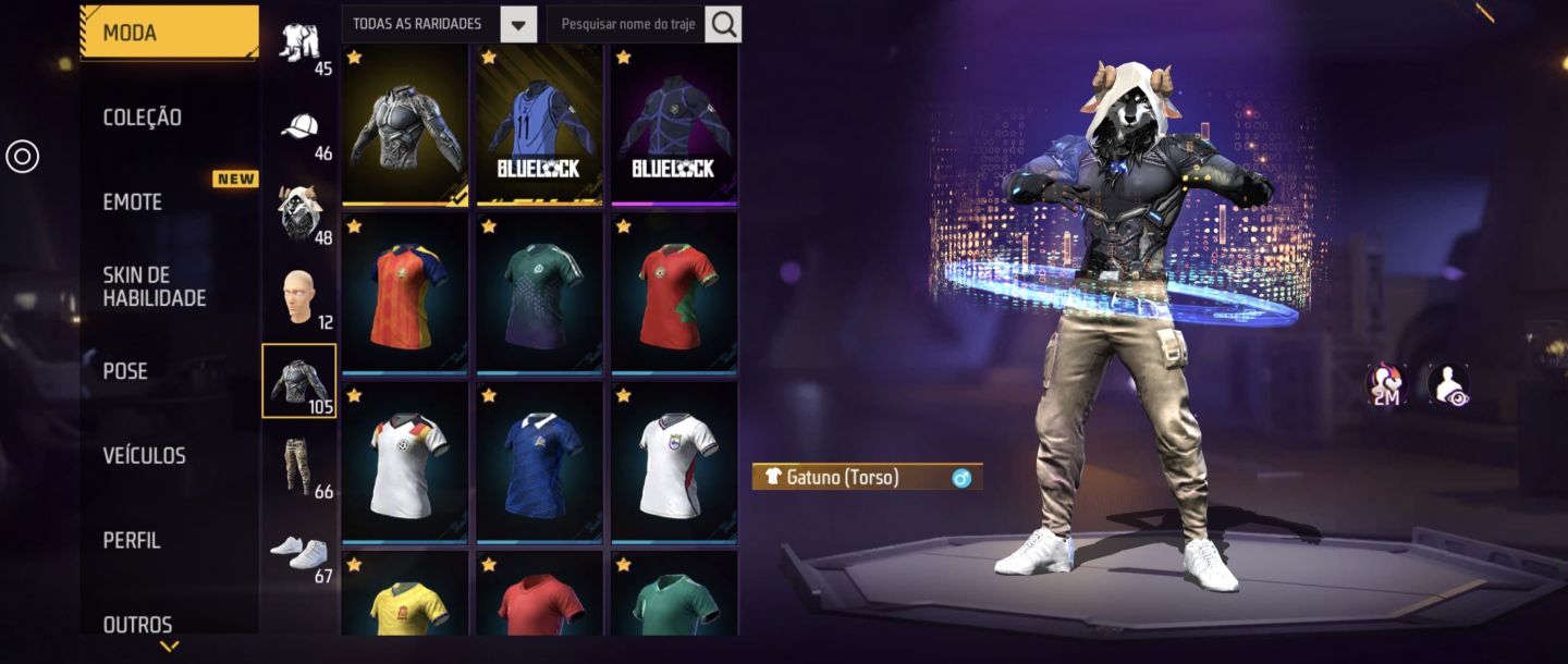 CONTA DE FREE FIRE NARUTO E SASUKE