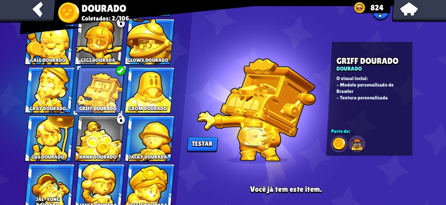 CONTA DE BRAWL STARS 15.7K DE TROFEUS |80 BRAWLERS | 4 SKIN DE HIPER