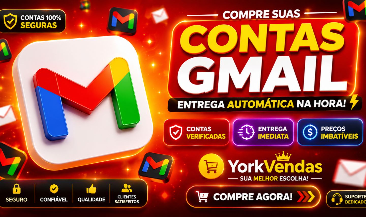 GMAIL NOVO E ANTIGO | NÃO PEDE SMS | IP BR | ENTREGA AUTOMÁTICA