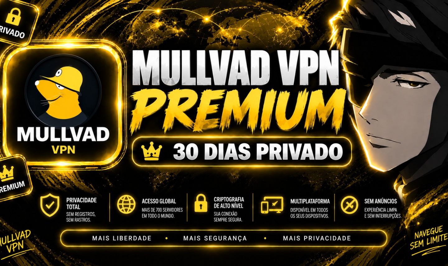 MULLVAD VPN 30 DIAS PREMIUM ENTREGA RAPIDA