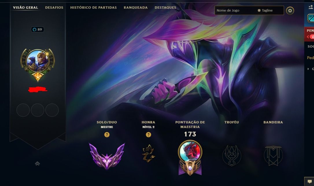 Conta lol mestre