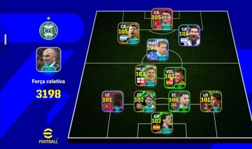 CONTA DE EFOOTBALL COM 3198 DE FORÇA