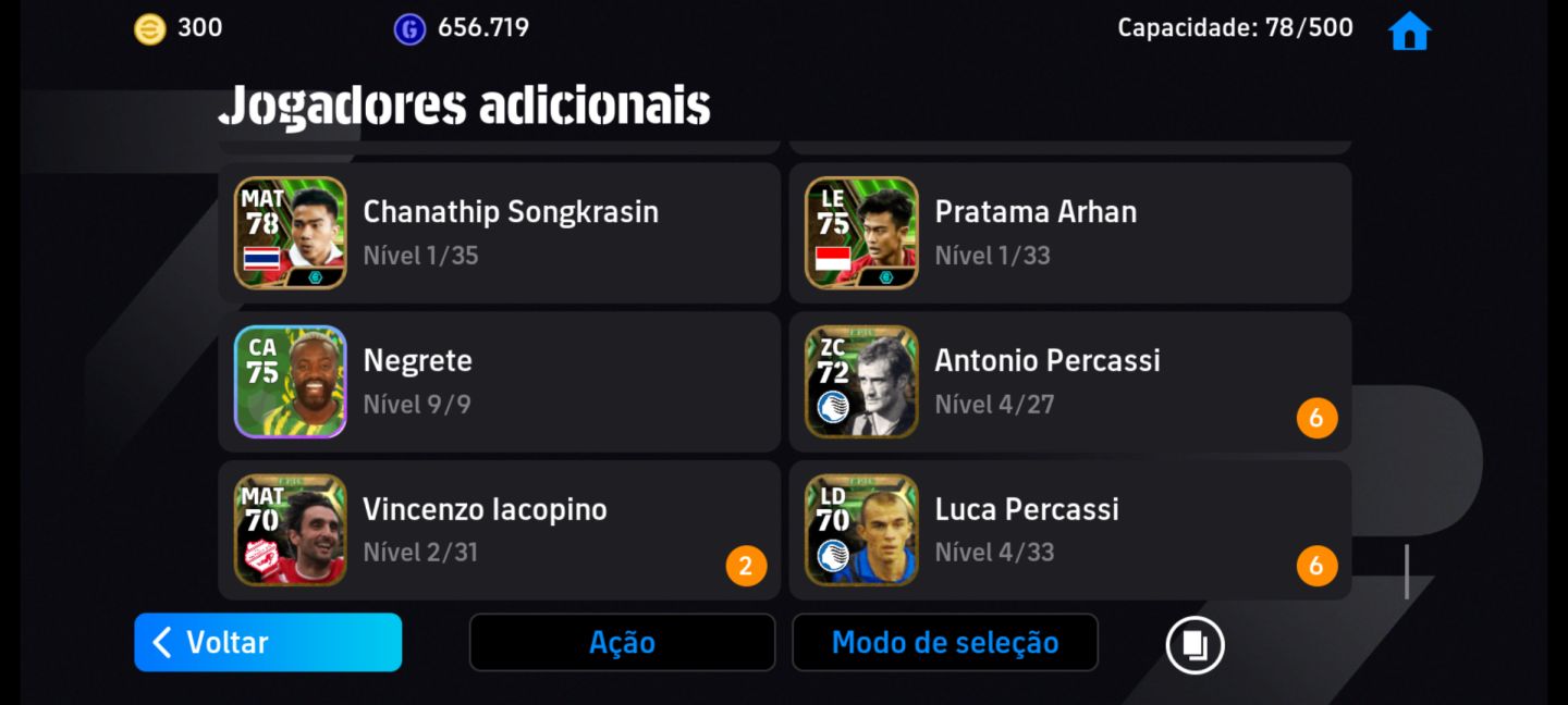 Super conta de colecionador efootball