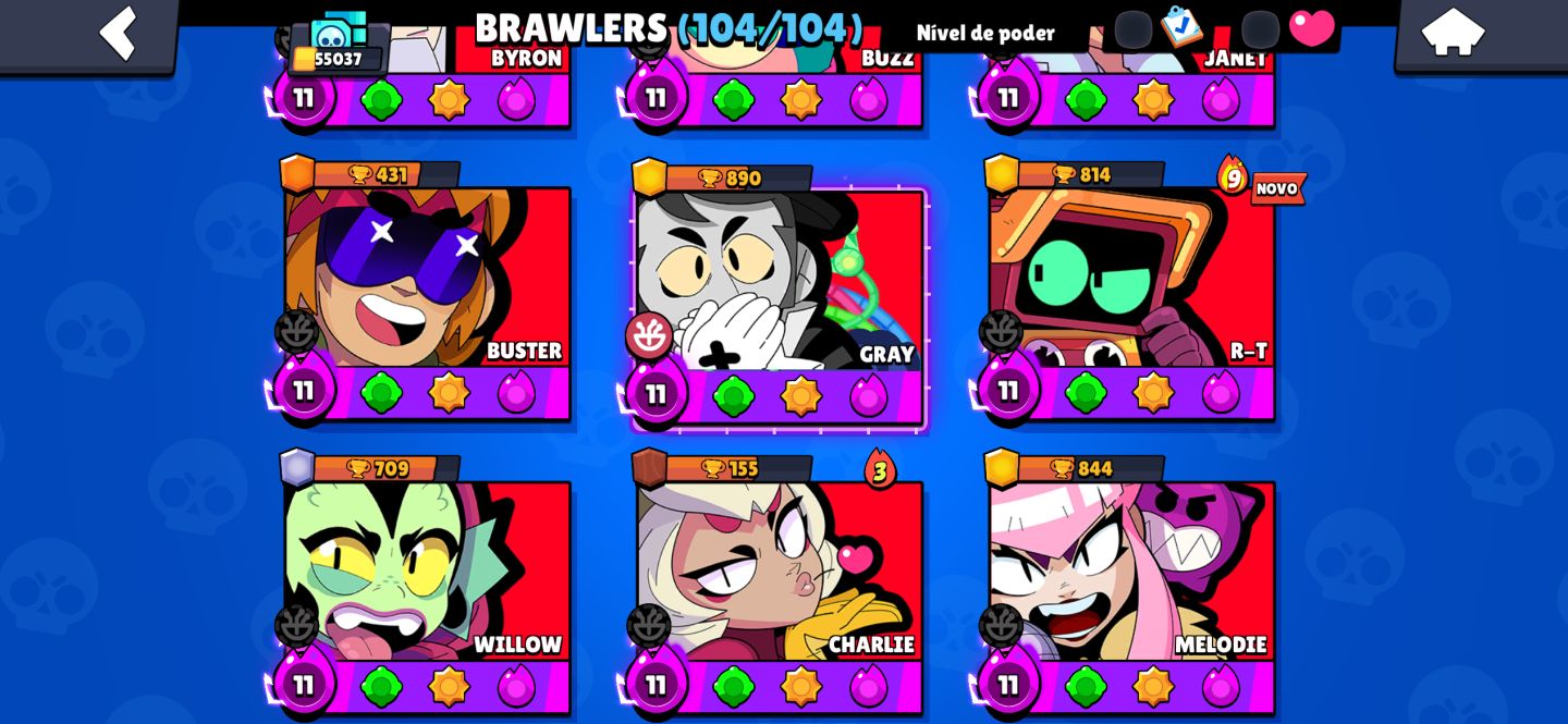 Essa conta muito boa de brawl stars conta full